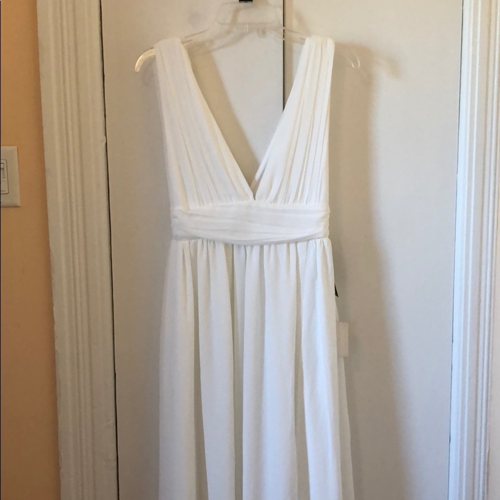 Lulus Heavenly Hues White Maxi Dress
